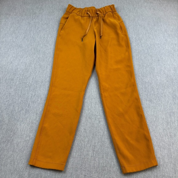 lululemon athletica Pants - Lululemon Jogger Pants Womens 2 Gold On the Fly 7/8 Woven Jogger Sweat W5BPMS